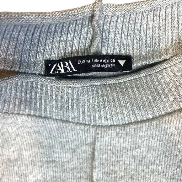 ❌❌ NOT FOR SALE Zara Gray Soft Sweater Mini Dress Sz Medium - Picture 10 of 11